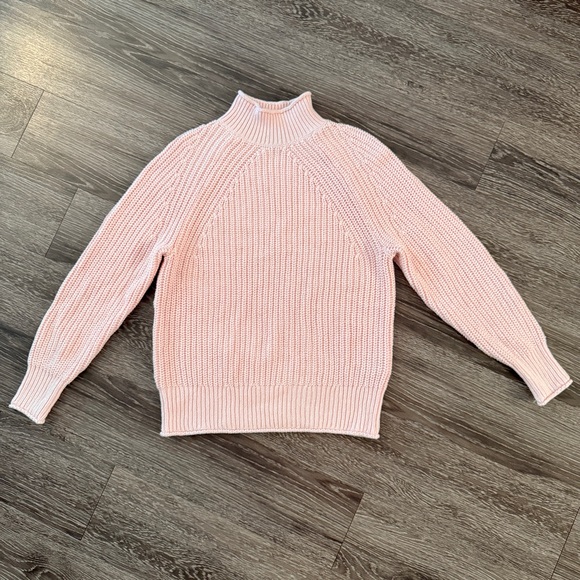 J. Crew Light Pink Roll Neck Cotton Sweater - Picture 1 of 9
